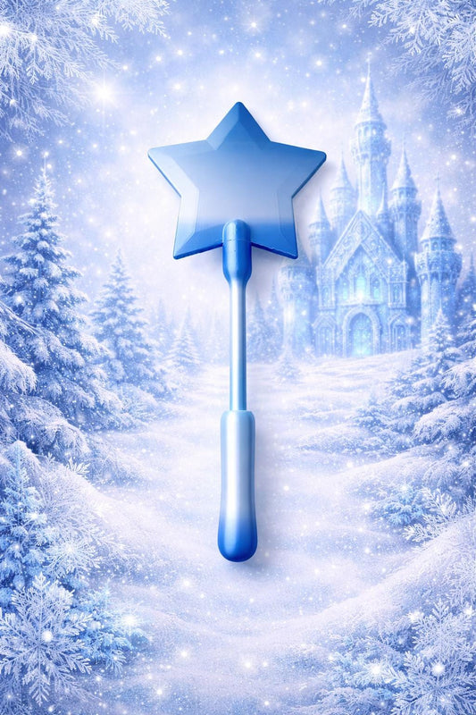 Frozen Inspired Magic Payment Tap Wand, Icy Blue Ombre Star Prop