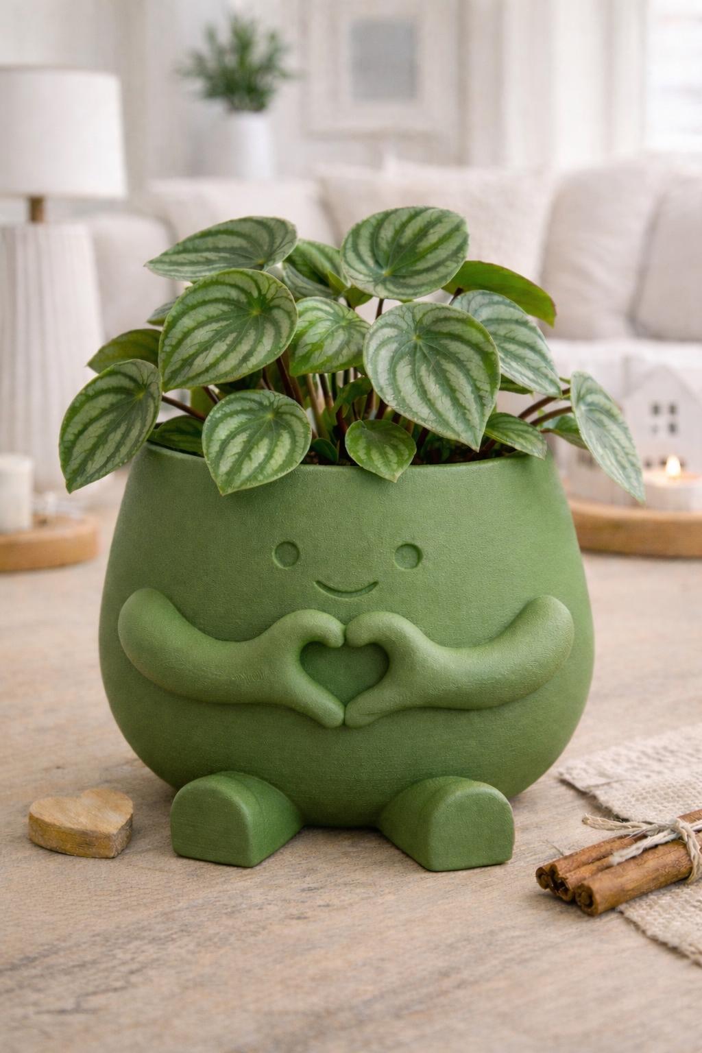 Love Plant Pot with Plant & Personalized Card – Gift for Friend, Family