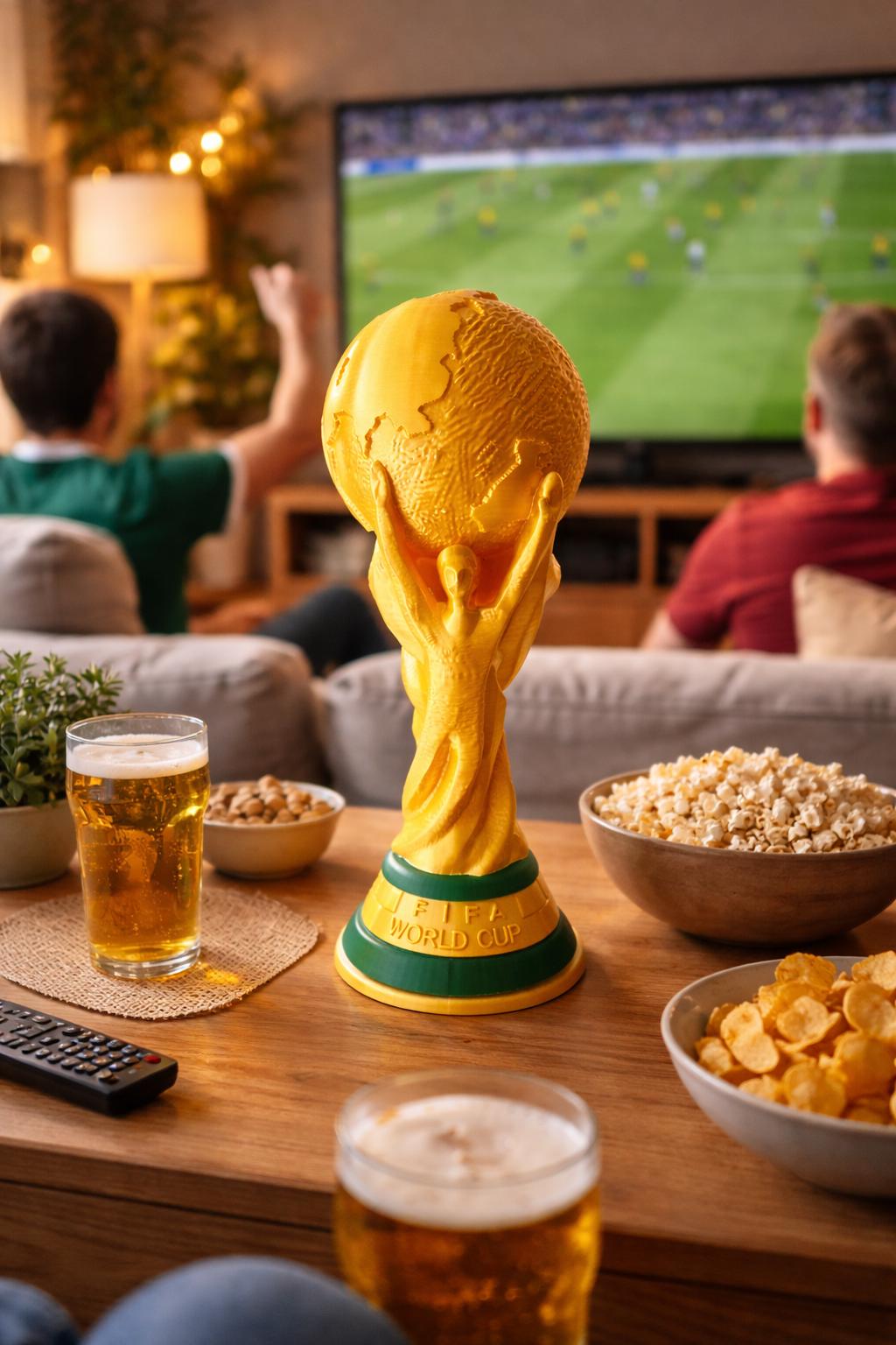 World Cup Trophy Replica 38cm | Football Fan Gift | Soccer Trophy Ornament | Man Cave Decor | Match Day Centrepiece