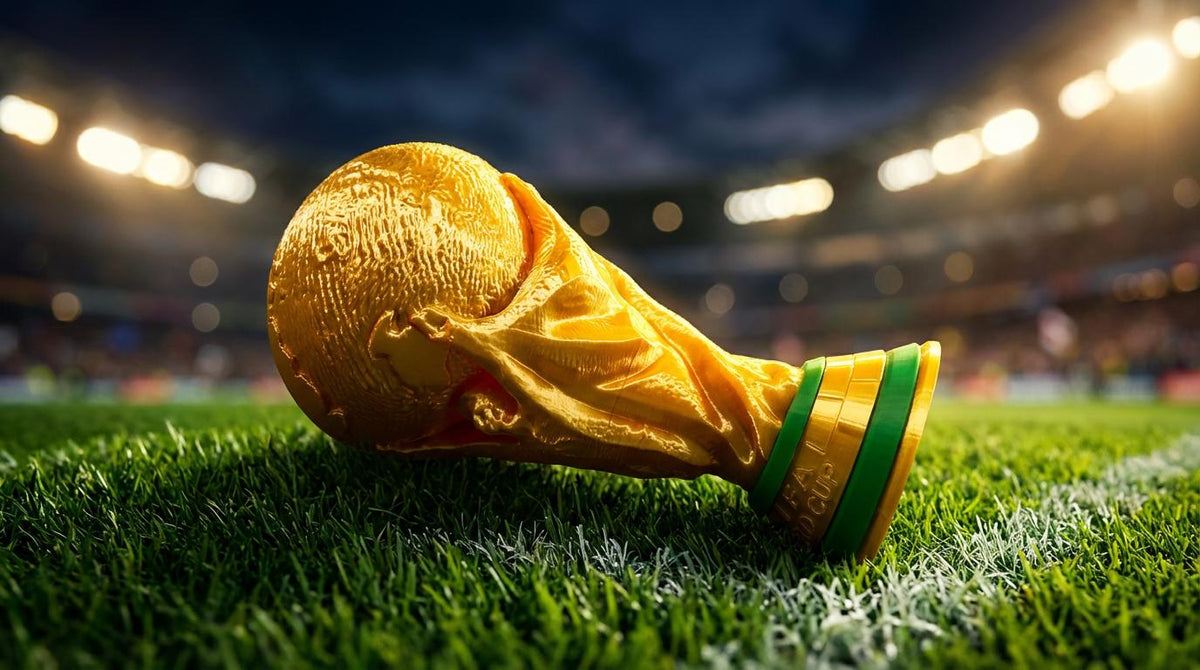 World Cup Trophy Replica 38cm | Football Fan Gift | Soccer Trophy Ornament | Man Cave Decor | Match Day Centrepiece