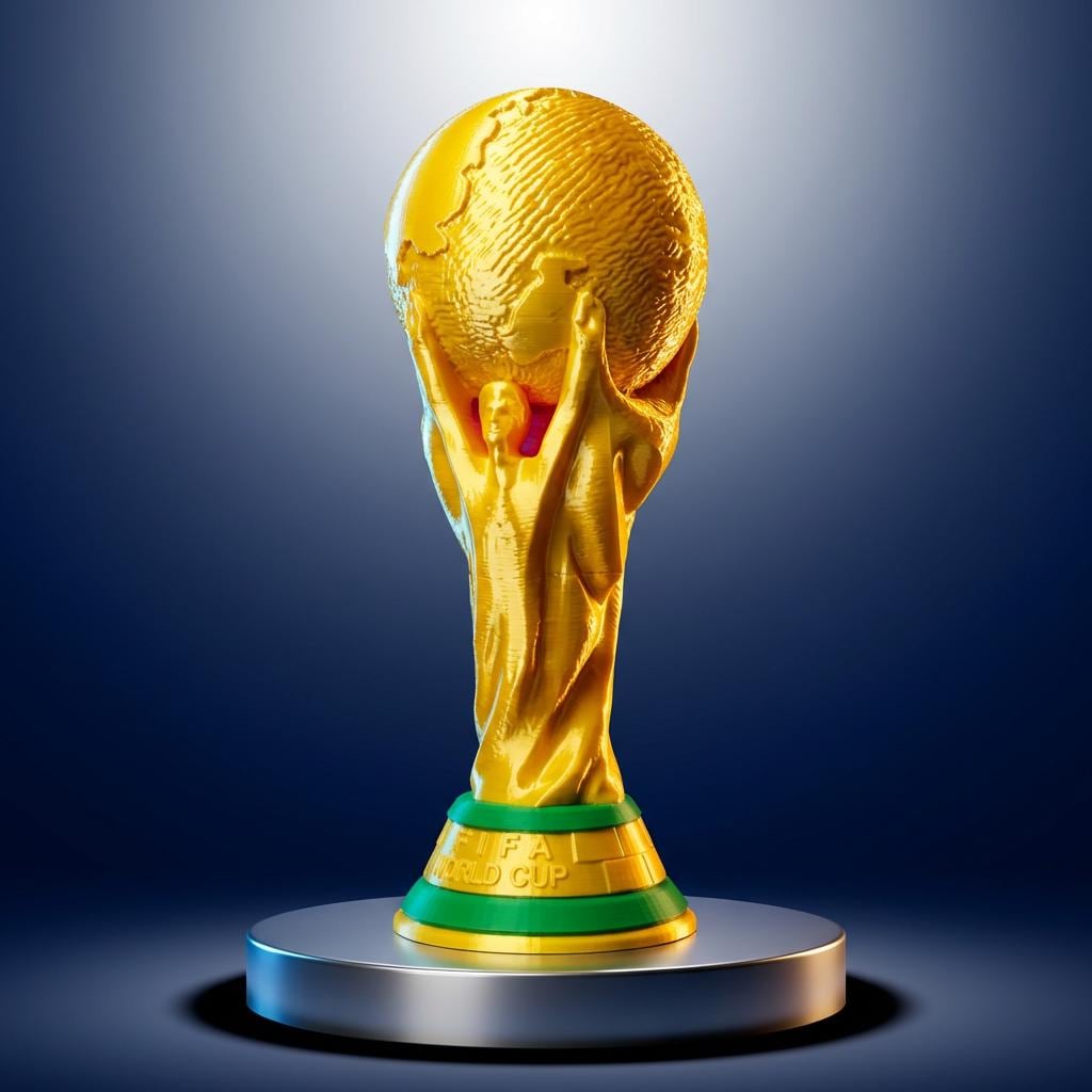 World Cup Trophy Replica 38cm | Football Fan Gift | Soccer Trophy Ornament | Man Cave Decor | Match Day Centrepiece