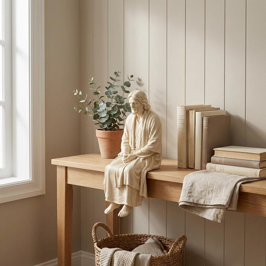 Jesus Shelf Sitter | 3D Printed Christian Decor | Religious Figurine | Faith Home Decor | Inspirational Gift