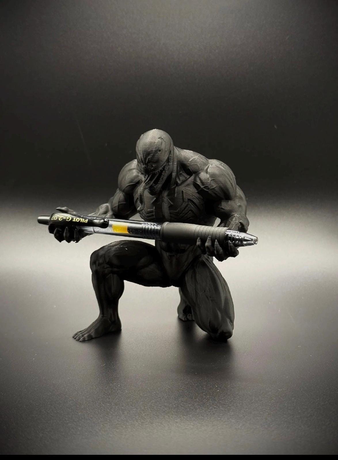 Marvel Inspired Venom Pen Holder | 3D Printed Desk Organizer | Superhero Pencil Holder | Gamer Desk Decor | Gift for Comic Fans
