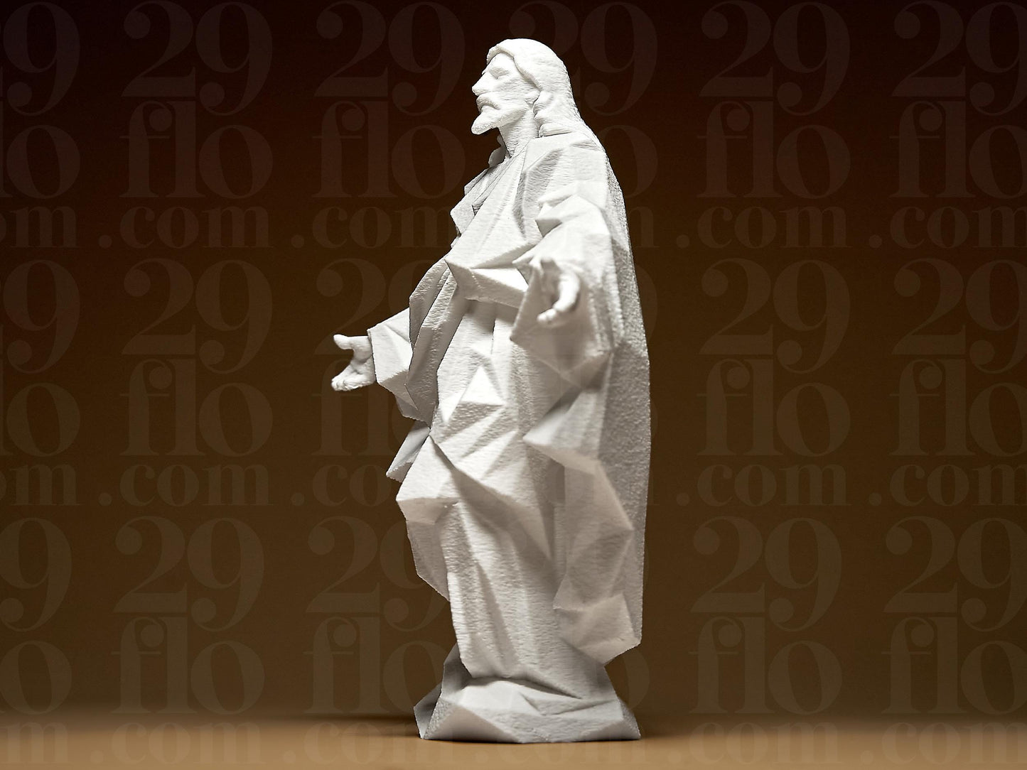 Geometric Jesus Ornament. 15cm tall.
