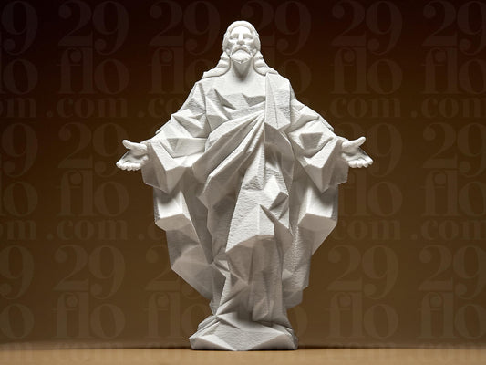 Geometric Jesus Ornament. 15cm tall.