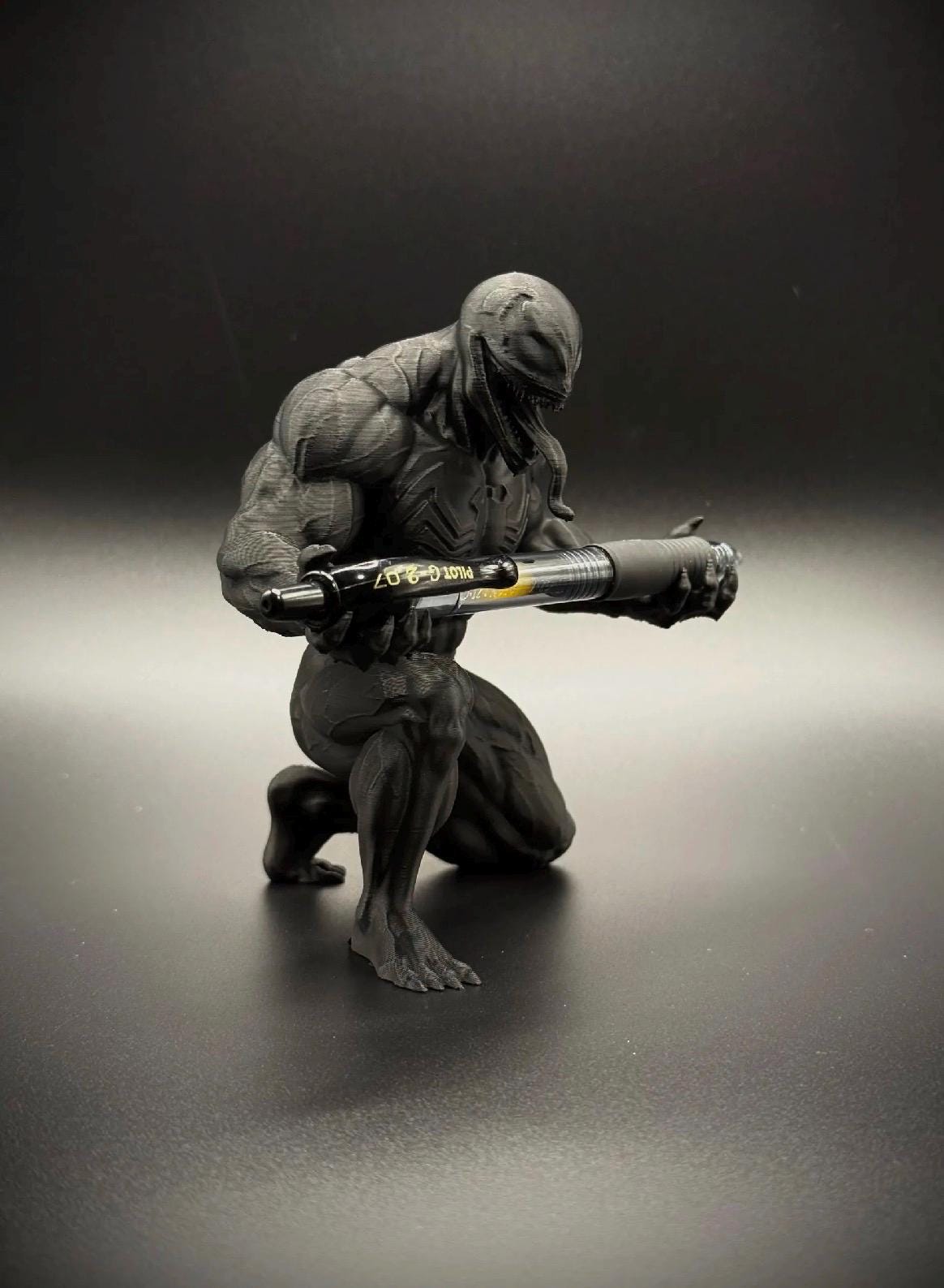 Marvel Inspired Venom Pen Holder | 3D Printed Desk Organizer | Superhero Pencil Holder | Gamer Desk Decor | Gift for Comic Fans