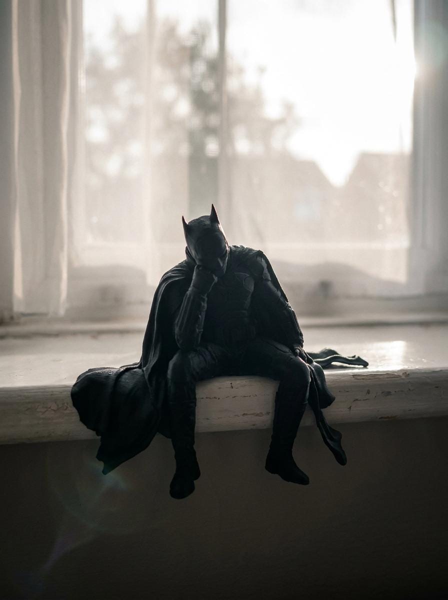 Batman style Shelf sitter, office decor