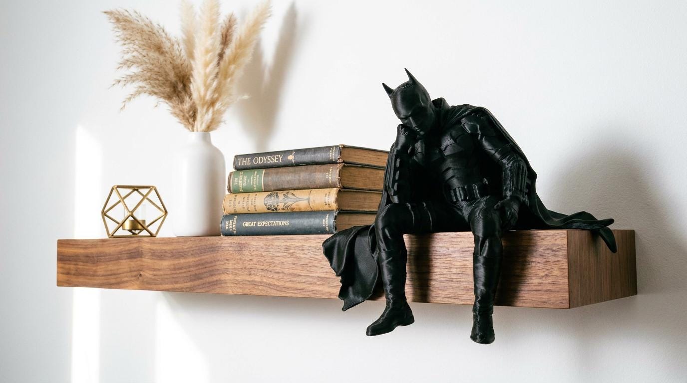 Batman style Shelf sitter, office decor