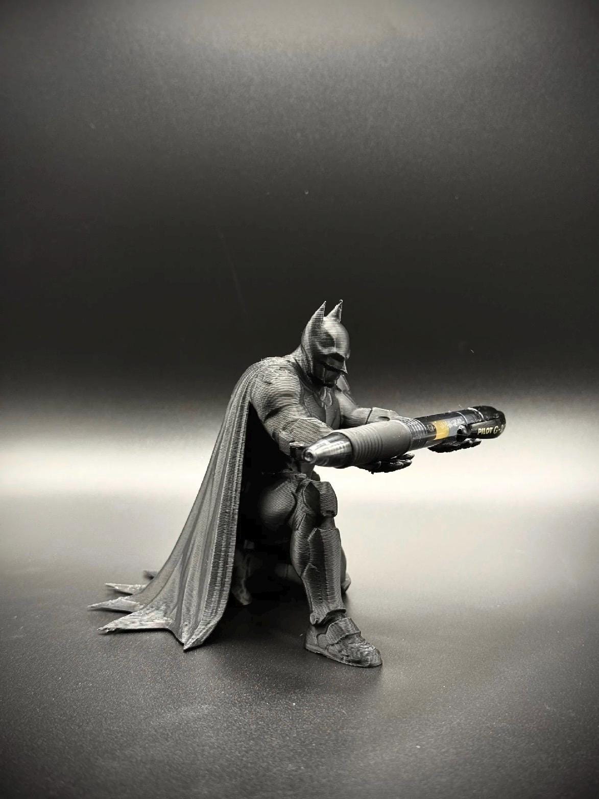 Bat Pen man holder- in style of comic figure. Father day gift.