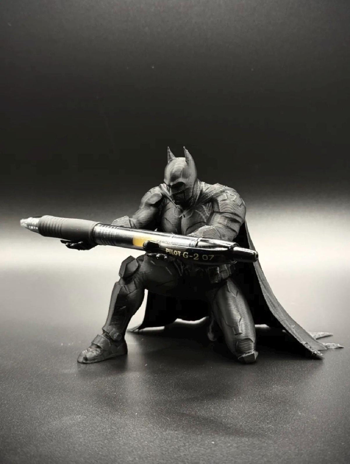 Bat Pen man holder- in style of comic figure. Father day gift.