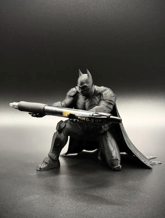 Bat Pen man holder- in style of comic figure. Father day gift.