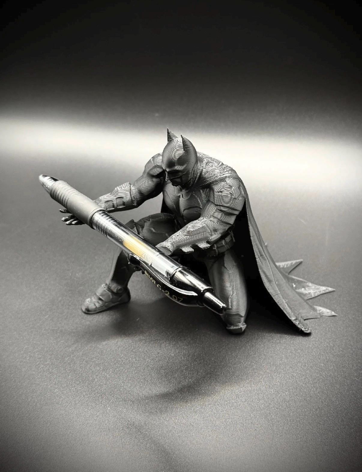 Bat Pen man holder- in style of comic figure. Father day gift.
