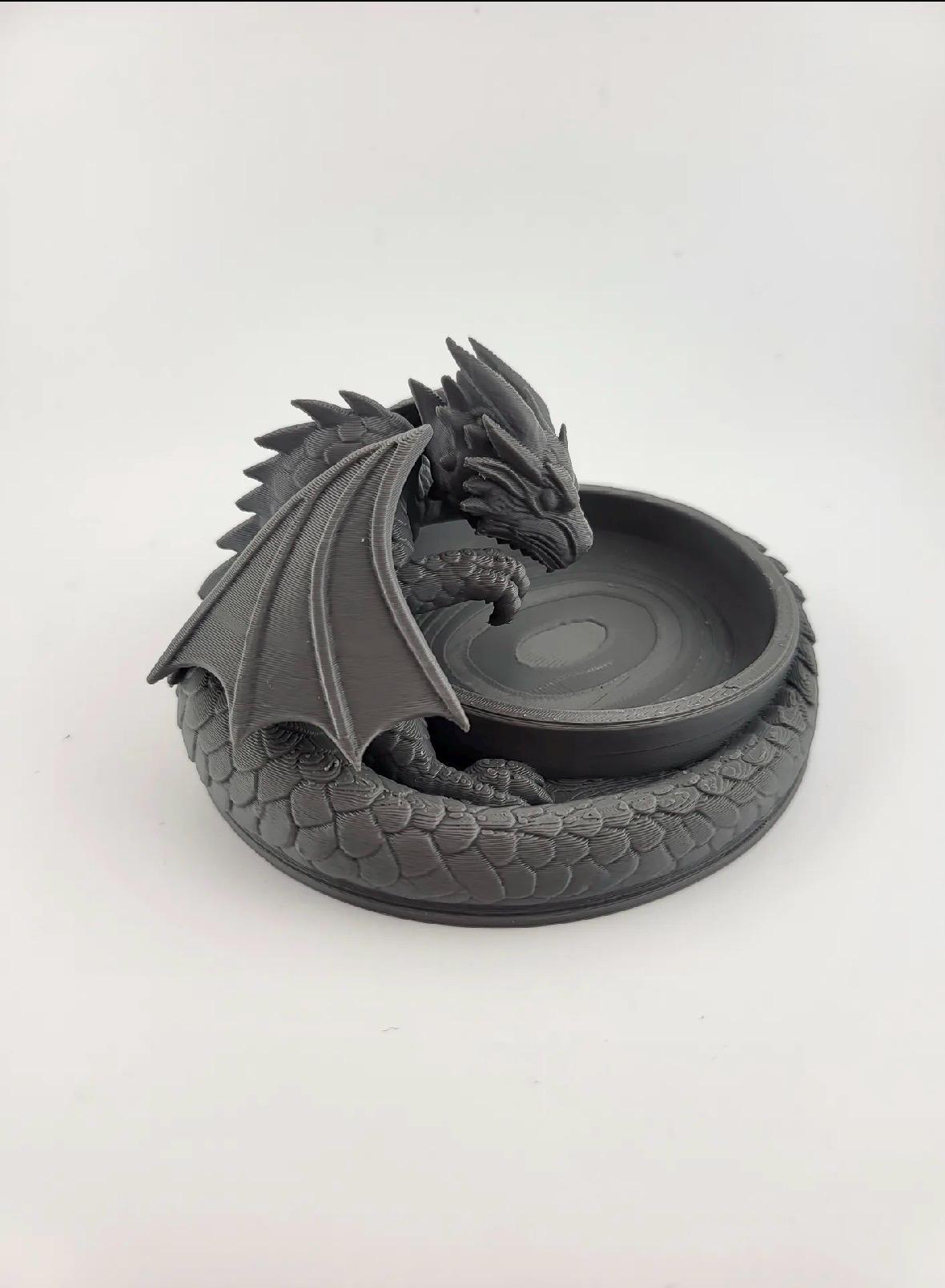 Gothic dragon catch all bowl. Decorative bowl.