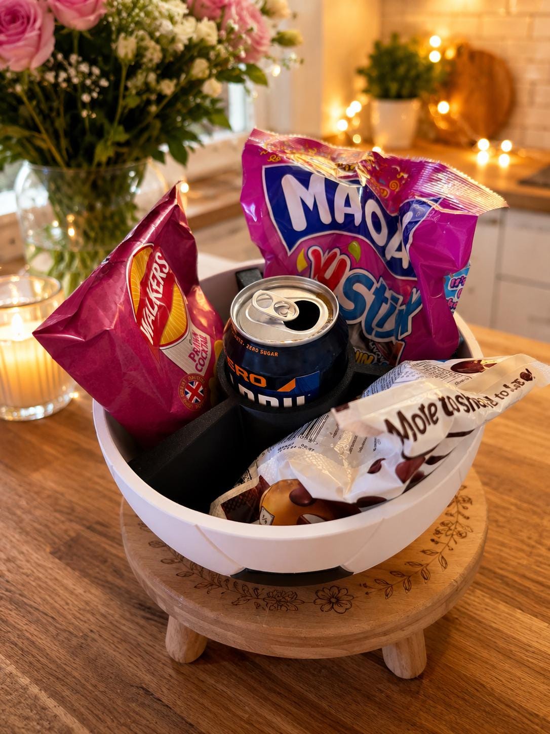 Football Snack Bowl. Divider party bowl, World Cup or birthday party.