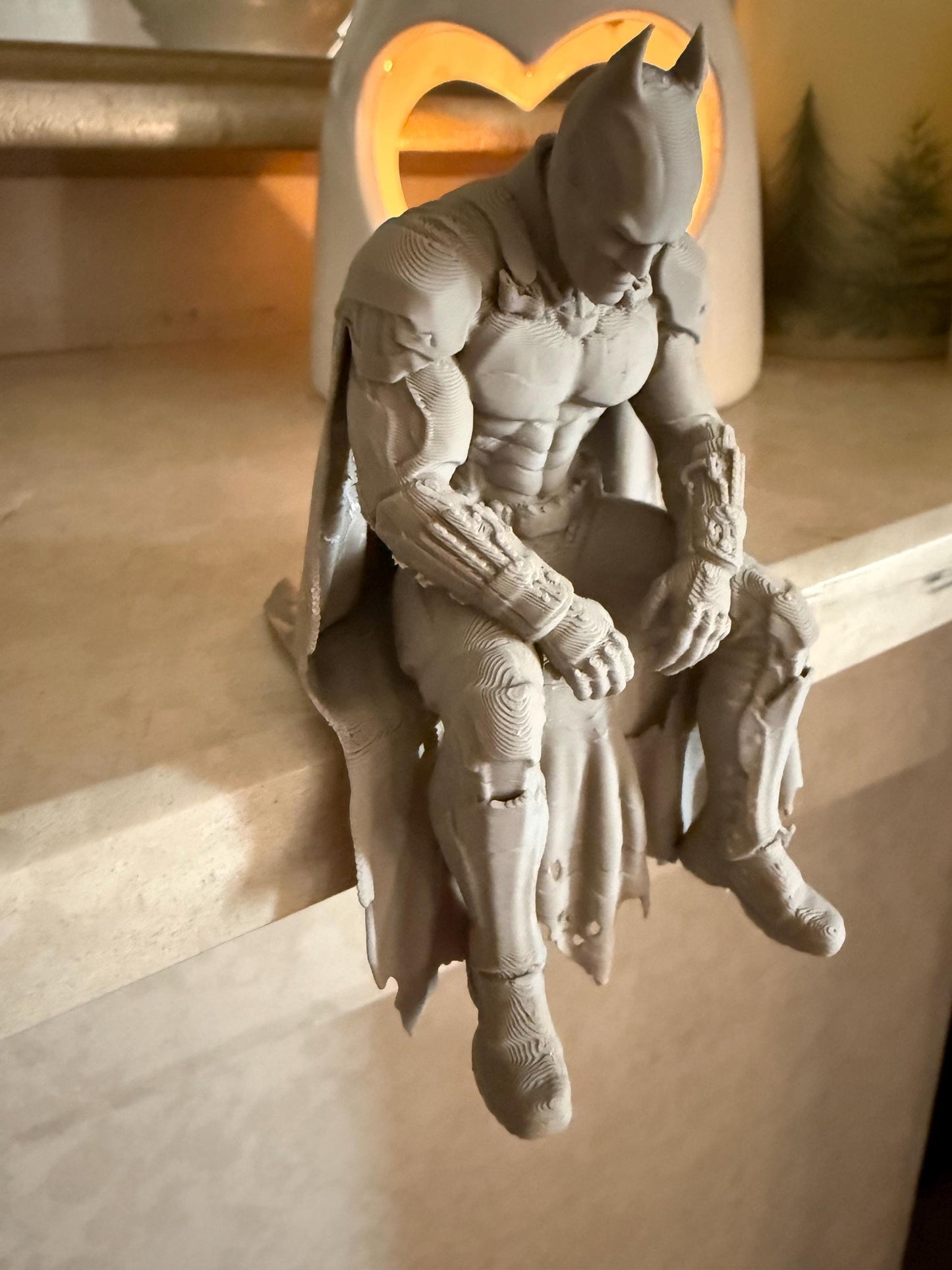 Sad Batman style shelf sitter, fabulous gift for fan.
