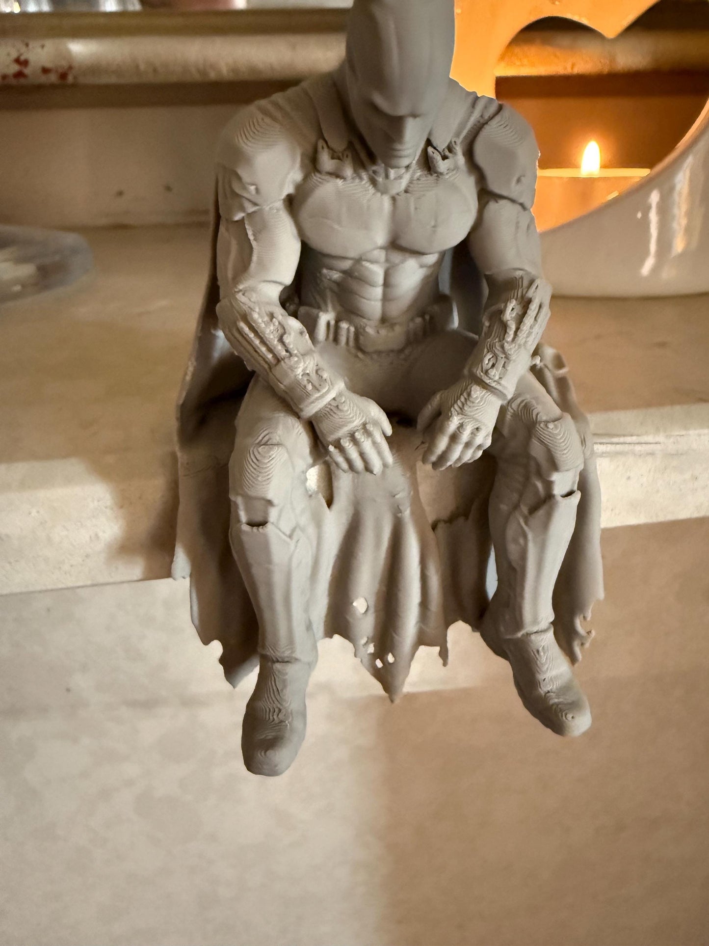 Sad Batman style shelf sitter, fabulous gift for fan.