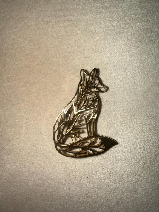 Fox badge, Metal fox badge.