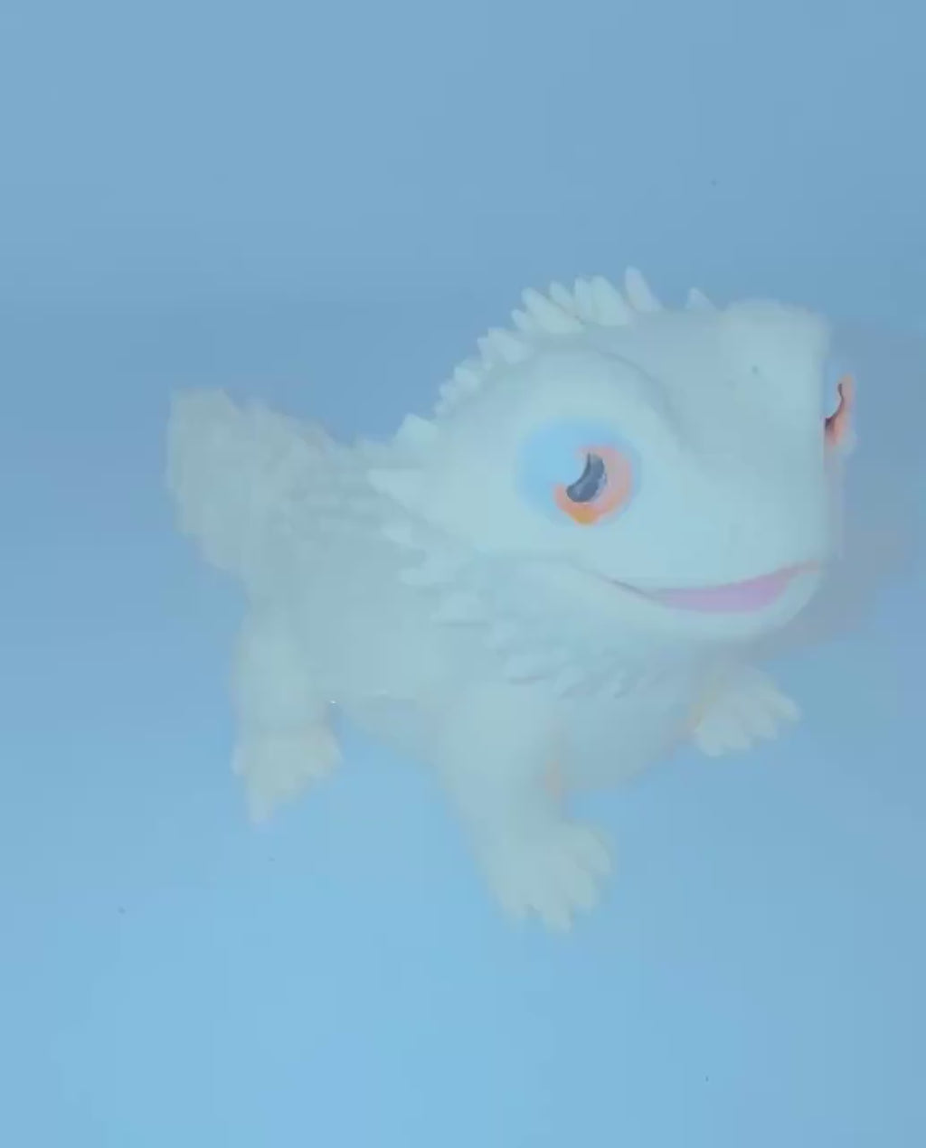 3D Printed Bearded Dragon Figurine – Eco-Friendly Desk Decor
